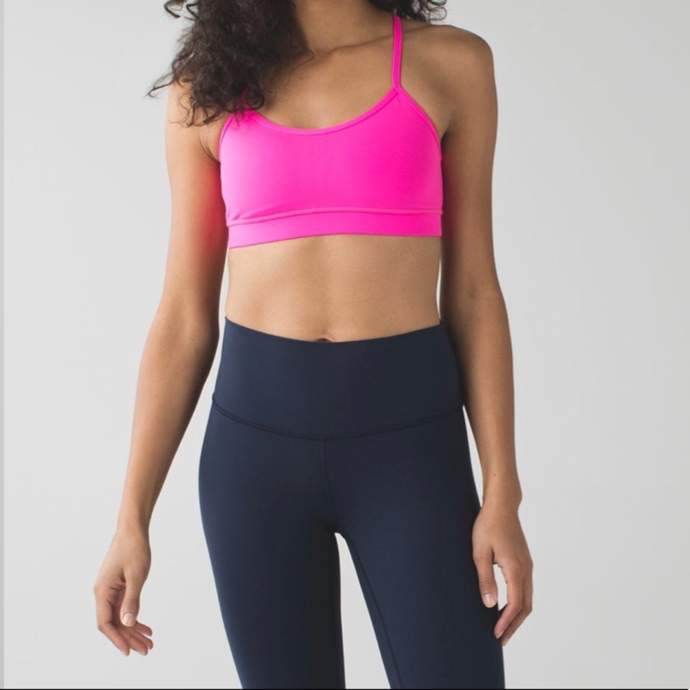 Lululemon Raspberry Glo Light Flow Y Bra Sz 10